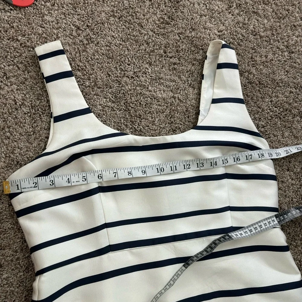 J. Crew Scoopneck Midi Dress in Jacquard Stripe